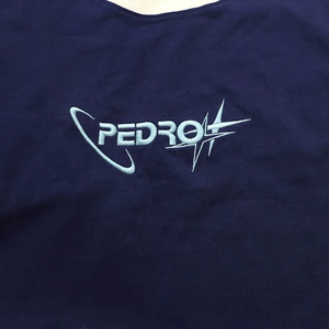 Camiseta Deportiva de Manga Corta Azul para Hombre Pedro con Paneles Blancos de Secado Rápido, Tejido de Punto, Corte Regular - Product Image 2