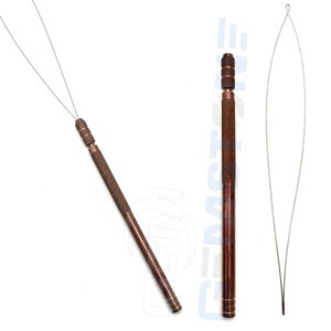 Outil professionnel en acier inoxydable pour extensions capillaires : boucle de traction, micro-perles, anneaux nano, aiguille de traction pour installation - Product Image 4