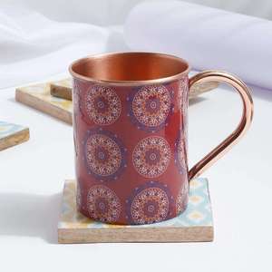 Ensemble de quatre tasses en cuivre faites à la main, style Moscow Mule, pour personnalisation de la taille et du design - Product Image 3