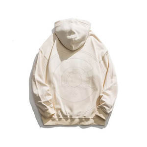Sudadera con Capucha Personalizada de Estilo Urbano, Bordado Chenille, Hombros Caídos, Vintage, Unisex, Venta al Por Mayor - Product Image 3