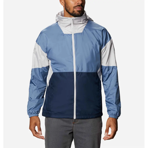 Mens Hooded Windbreaker Jacket Waterproof Lightweight Outdoor Hiking Rain Jacket Full Zip Windproof Multi <b>Panel</b> Coat - Product Image 1