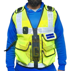 Vêtements de sécurité réfléchissants haute visibilité personnalisés, veste de travail respirante en polyester, veste tactique multi-poches - Product Image 4