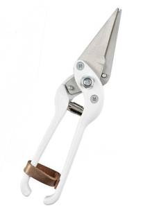 Cisaille à sabots réutilisable à poignée blanche avec lame dentelée pour la coupe des sabots des moutons et des chèvres - Product Image 5