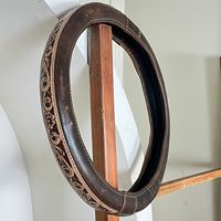 Nouvelle Housse de Volant de Voiture en Cuir Véritable Façonnée à la Main, Antidérapante, Motif Floral, Toutes Saisons, en Cuir de Vachette, Accessoires Auto 2026