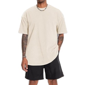 Top Trending Men Acid Wash Premium T Shirt 100% Cotton 240GSM Oversized Streetwear Custom Logo DTG OEM Wholesale T Shirt - Product Image 3