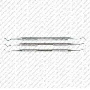 ชุดเครื่องมือขูดหินปูนทางทันตกรรมคุณภาพสูง 3 ชิ้น ขนาด 1.2 มม. 1.5 มม. 2 มม. ปลายสองด้าน ทำจากสแตนเลส สำหรับการรักษารากฟันและกำจัดฟันผุ - Product Image 4