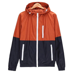 Wholesale <b>Men's</b> Blue Color Plain waterproof Windbreaker <b>Jackets</b> in Stand Collar Zipper up Nylon Material <b>Men</b> <b>Jackets</b> - Product Image 4