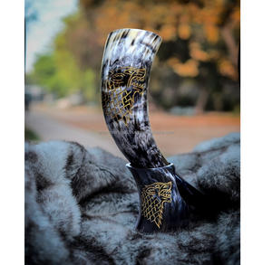 Vente de gros Corne à boire Viking avec support pour corne-Coupe de fête médiévale - Product Image 1