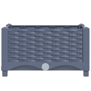 กระถางปลูกพืชแบบยกพื้นขนาดเล็ก ทนทาน สีฟ้าเทา ทำจากโพลีโพรพิลีน (PP) - Product Image 4