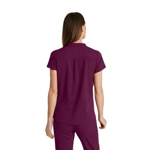 Vente en gros uniformes d'hôpital combinaison 2 pièces pour infirmière vêtements médicaux extensibles à manches courtes à séchage rapide pour les hôpitaux - Product Image 3