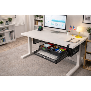 Organisateur de bureau en métal à double niveau pour sous le bureau - Product Image 3