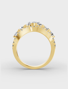Anillo de Compromiso de Lujo para Mujer con Corona de Diamantes Cultivados en Laboratorio de Corte Pera de 1.35 CTW en Oro de 14K - Product Image 3