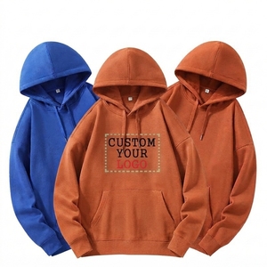 Sweat-shirts à capuche personnalisés 100% coton, automne, réglables en température, lavables en machine, tissu éponge, unisexe, épais, thermiques - Product Image 1