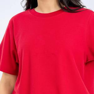 Women's Short Sleeve Cotton Jersey T-Shirt Casual Solid Color Regular Fit Knitted Plain Dyed <b>Top</b> - Product Image 2