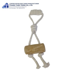 Wooden Dog Chew Toy with Rope Handle Durable Non-Toxic Anti-mold Modern Design Carton Packed for All Dog Sizes Made in Vietnam - Product Image 6