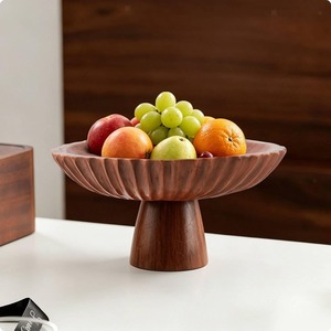Frutero de madera hecho en India, frutero de madera para decoración de casa de campo, frutero de madera sin acabar - Product Image 2