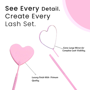 Custom Hand Held <b>Pink</b> Lash Mirror Stainless Steel Beauty Accessories Mirror Lash Extension Wholesale Manufacturer - Product Image 5