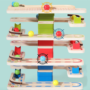 Houten Tracking Speelgoed Marmer Bal Running Game Coaster Ramp Rolling Glijbaan Speelgoed Montessori Vroege Educatief Speelgoed Voor Kinderen - Product Image 4