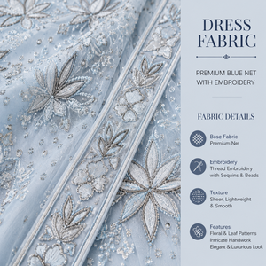 Luxury Sky Blue Embroidered Lehenga Choli Set | Designer Bridal Party Wear <b>Sequins</b> Work Wedding Reception Outfit With Dupatta - Product Image 4