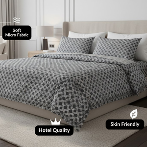 Ensemble de draps double en microfibre moderne au fini doux couleur pêche |   Literie écologique 200TC légère, respirante et résistante à la décoloration - Product Image 3