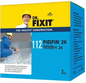Revêtement d'étanchéité polymère modifié Dr Fixit Pidifin 2K pour béton, sous-sols, toitures, murs, protection haute résistance - Product Image 4