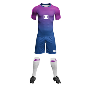 Unisex High-Light Weight Breathable Quick Dry <b>Soccer</b> Shirts Sports Wear Sets Elastic Waist Custom Logo Printing Front/Left - Product Image 5