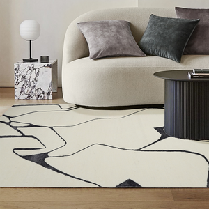 Tapis en laine tufté à la main de luxe sur mesure, design contemporain irrégulier, tapis moderne pour intérieurs de maison et de bureau - Product Image 3