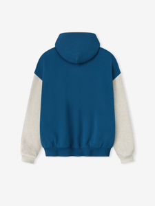 New <b>Men's</b> Oversized Color Block Hoodie Blue <b>Grey</b> Raglan Sleeve Pullover <b>Sweatshirt</b> Breathable Trending 100% Cotton Hoodie 2026 - Product Image 5
