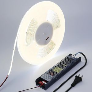 Striscia LED COB 48V, 20m, Bianco Freddo, 8W/M, 480 LED/M, CRI 92, Flessibile e Tagliabile, Alimentazione 110V - Product Image 1