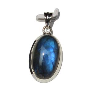 2024 haut de gamme unisexe en argent Sterling 925 Wrap pendentif Labradorite Cabochon forme ovale Piedras Naturales mode pendentifs breloques - Product Image 1