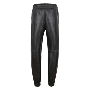 Pantalon de jogging en cuir véritable pour homme, noir, style motard, en cuir Nappa véritable, pantalon de survêtement, marque privée, vente en gros - Product Image 3