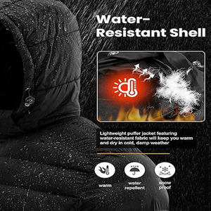 Unisex North-Face Black Puffer Jacket High Quality Winter Cotton Bomber Jacket Casual Style Stand Collar 100% Nylon to Keep <b>Warm</b> - Product Image 3