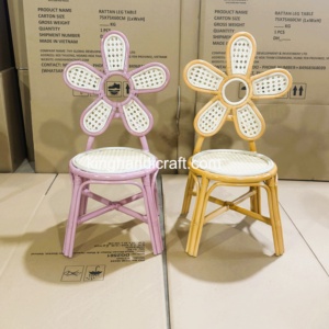 Silla Infantil de Mimbre Natural Hecha a Mano para Alquiler, Silla para Niños Pequeños para Fiestas de Cumpleaños, Bodas y Eventos, Muebles de Fábrica OEM - Product Image 2