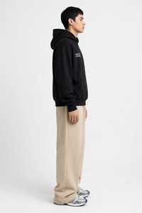 Pantalones Deportivos Anchos Color Beige para Hombre ONETEN, Cintura Elástica, Peso Medio, con Bolsillos Laterales, Logotipo y Frente Plano - Product Image 5