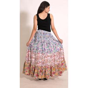 Vintage Cotton Printed Patchwork <b>Long</b> <b>Skirt</b> Handmade Bohemian Maxi <b>Skirt</b> for Women <b>Summer</b> Fashion - Product Image 3