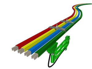 Système de barres porte-âgeuses vertes 250A pour grue EOT, rail conducteur 4,5 m, 240V 50Hz, rail d'alimentation haute température 85°C, marque CMK Inde pour alimentation électrique - Product Image 4