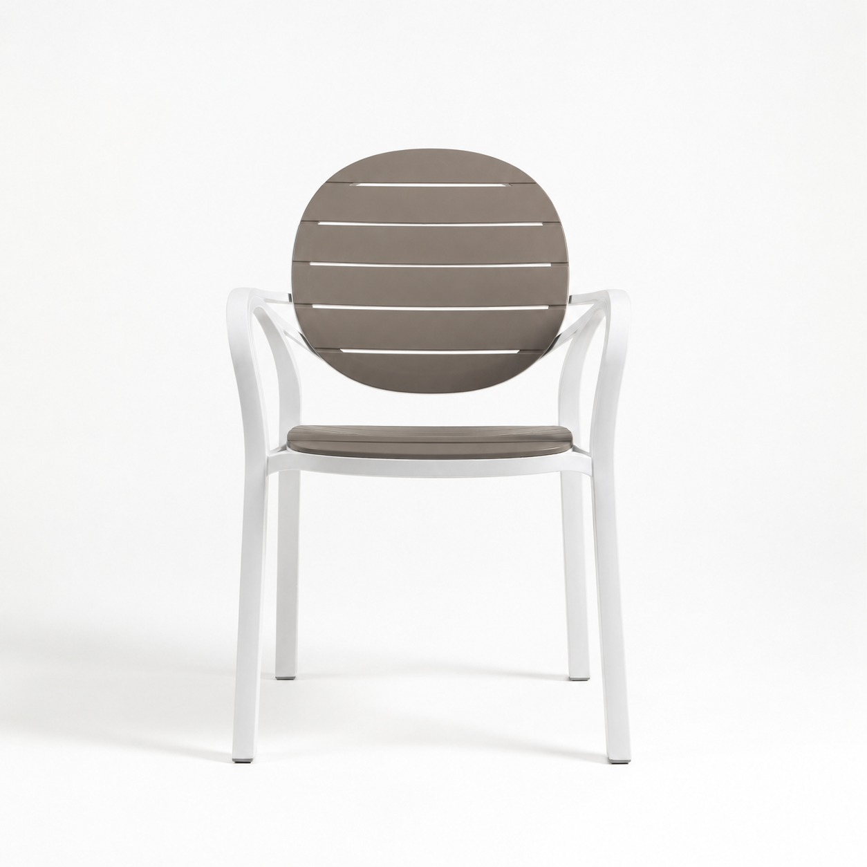 Beige avec bordure blanche