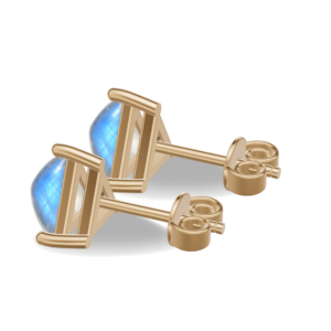 <b>Rose</b> <b>Gold</b> Plated Sterling Silver Trillion Cut Pearl <b>Stud</b> <b>Earrings</b> Classic Women's Jewelry Heerani Jewels Water Triangle - Product Image 4
