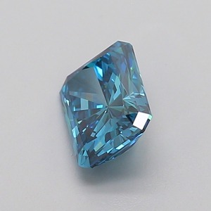 Diamant CVD de taille Radiant, bleu vif fantaisie, clarté SI1, polissage excellent, pierre cultivée en laboratoire certifiée, pièce de bijouterie haut de gamme disponible - Product Image 3