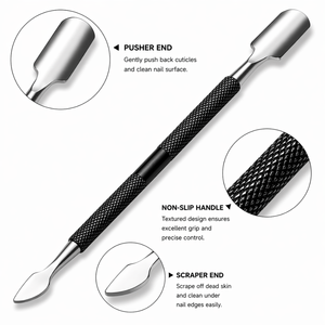 Fine Touch Durable <b>Cuticle</b> Pusher Nail Grooming <b>Tool</b> For Dead Skin Removal And Precision Nail Cleaning - Product Image 5