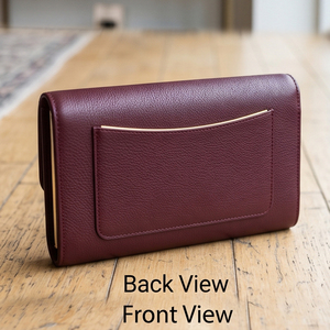กระเป๋าคลัทช์หนังแท้ Regal Three ขนาด 9 x 5.5 นิ้ว สายสะพายโซ่แบบไขว้ ดีไซน์หรูหรา เหมาะสำหรับทุกฤดูกาล กระเป๋าหนังมินิสำหรับผู้หญิง - Product Image 2