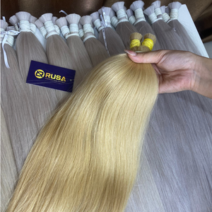 Cheveux humains vietnamiens bruts de luxe en vrac, pointes épaisses, double tirage, pour extensions capillaires - Product Image 3