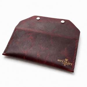 Portefeuille à enveloppes en cuir véritable en gros, fabricant en vrac, organisateur de défi d'épargne de luxe personnalisé LCE-0018 - Product Image 3