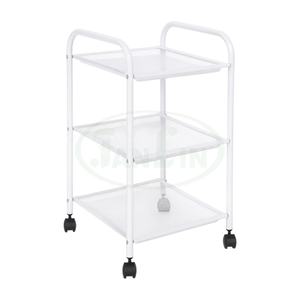 Compact Movable Three-Layer Metal Mesh <b>Storage</b> <b>Trolley</b> <b>with</b> Wheels Modern Minimalist Kitchen Utility Cart - Product Image 3