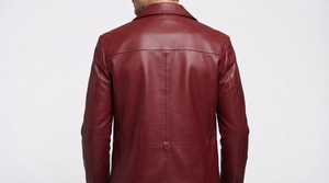 Men's <b>Leather</b> <b>Blazer</b> <b>Jacket</b> Fashion Casual <b>Leather</b> Coat OEM ODM Manufacturer - Product Image 4