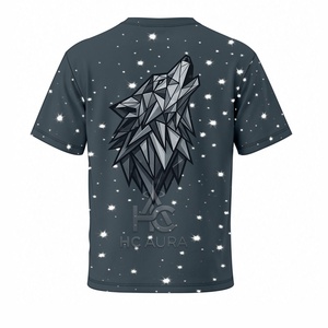 T-shirt Homme Premium Durable Nouvelle Collection Tendance Imprimé Galaxie Étoilée Coupe Oversize Motif Cosmique Manches Courtes Streetwear - Product Image 3