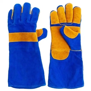 Guantes de Soldadura de Cuero Vacuno de Primera Calidad, Certificación CE, 11 oz, Antivibración, Duraderos, para Trabajo Pesado - Product Image 1