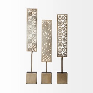 Esculturas Geométricas de Metal para Mesa, Decoración Artística Contemporánea para Sala de Estar, Diseño Rectangular Hecho a Mano en Latón, para Decoración del Hogar - Product Image 3