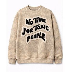 Acid Wash Mens Sweatshirt 300 GSM Cotton Fleece Oversized <b>Drop</b> Shoulder Vintage Style Streetwear Wholesale Process Impex - Product Image 1