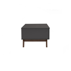 Urban <b>Walnut</b> Black MANDO Coffee <b>Table</b> Industrial Style Rectangular Center <b>Table</b> for Professional Office Lounge and Home - Product Image 2